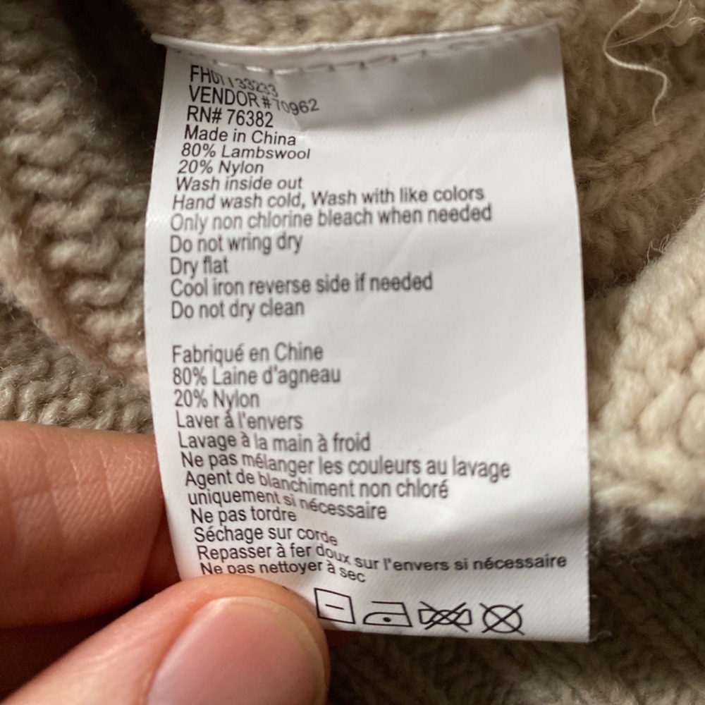 Timberland (Lambswool) Men’s Sweater - Size Small View 3